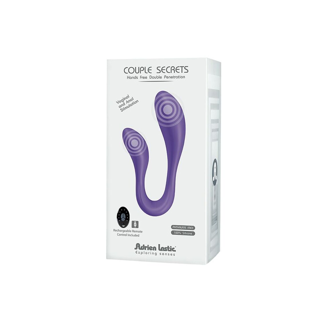 Вибратор для пар Adrien Lastic Couple Secrets II с пультом LRS, два мотора, универсальный - Зображення 6
