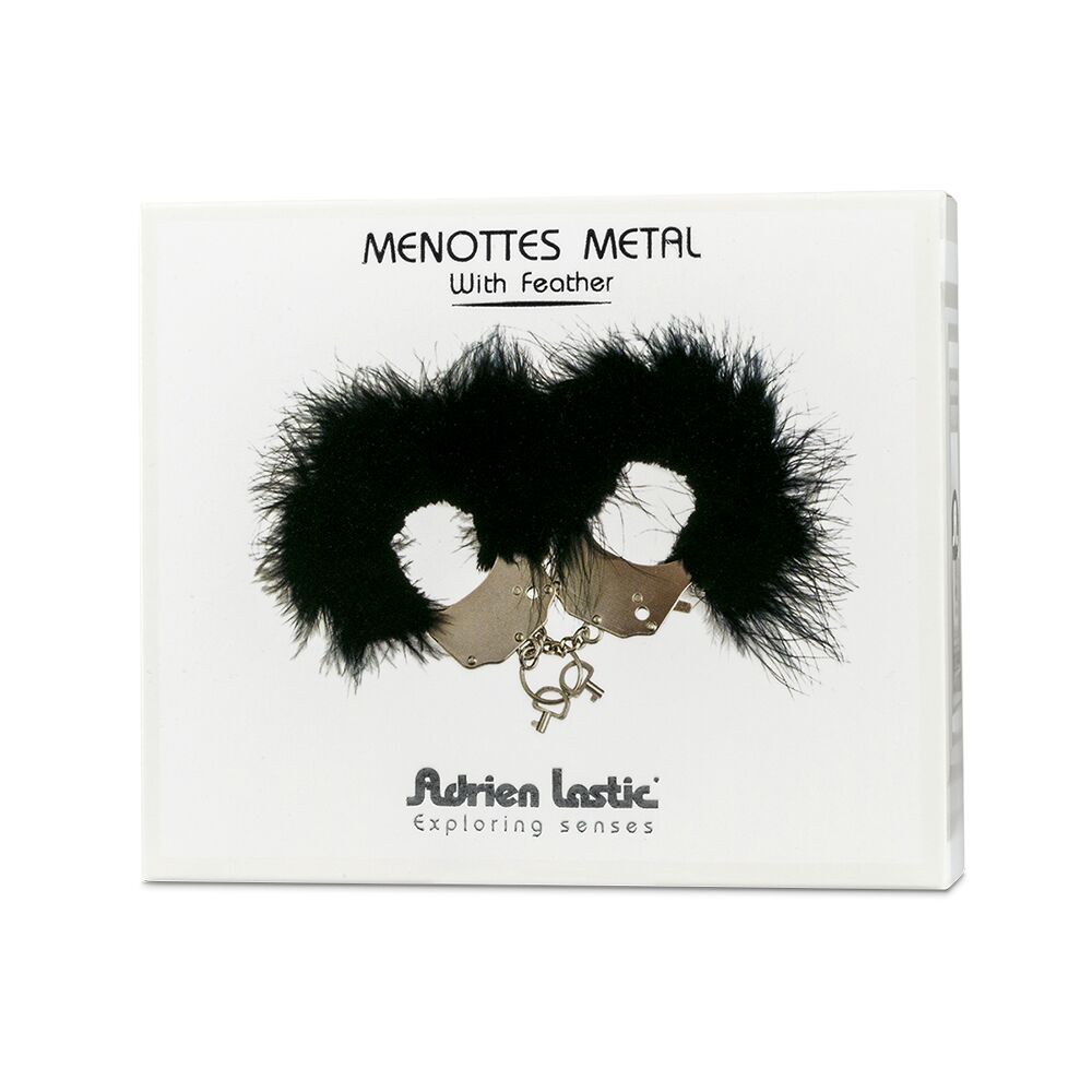 Наручники металлические Adrien Lastic Handcuffs White с белой пушистой отделкой - Зображення 4