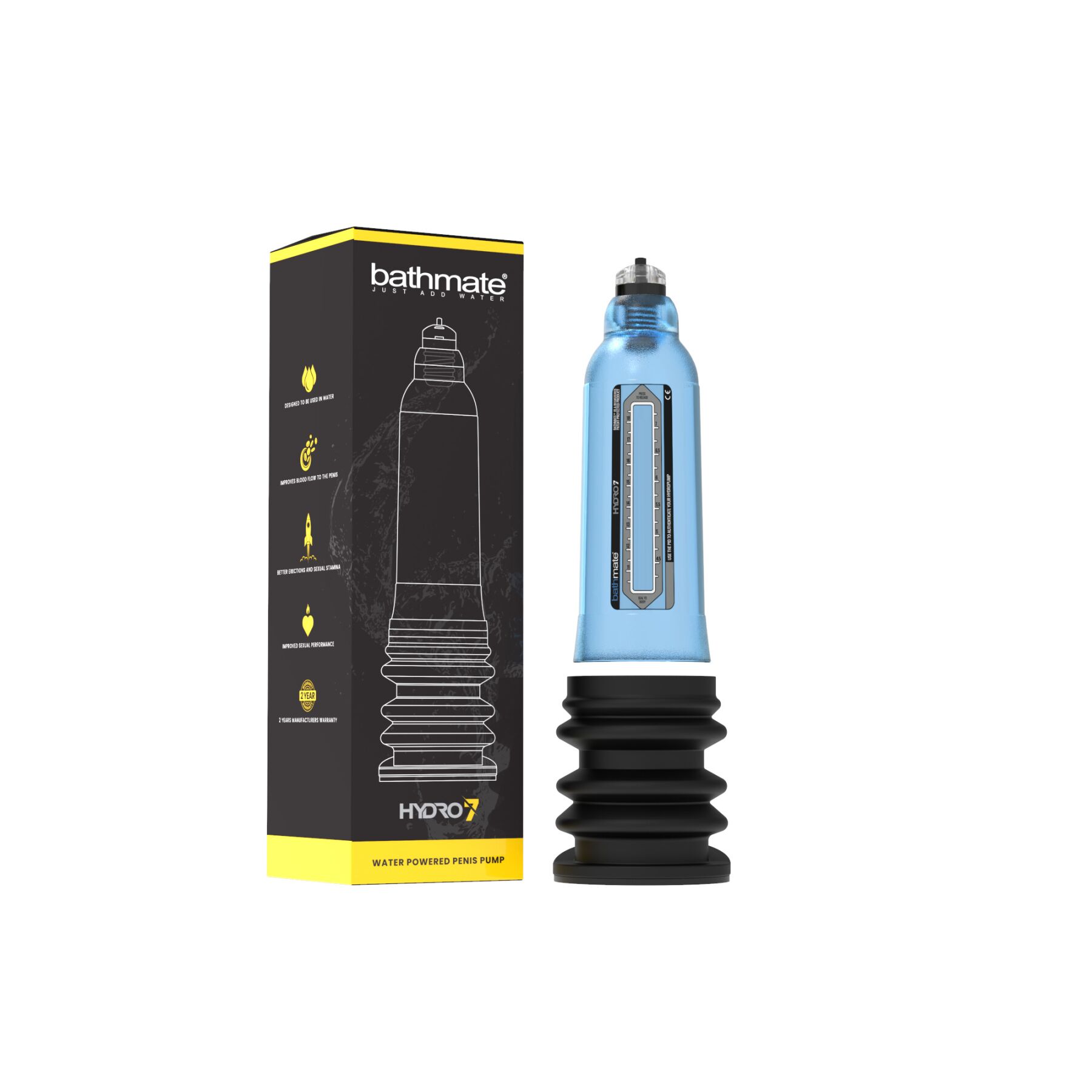 Гидропомпа Bathmate Hydro 7 Blue, для члена длиной от 12,5 до 18 см, диаметр до 5 см - Зображення 5