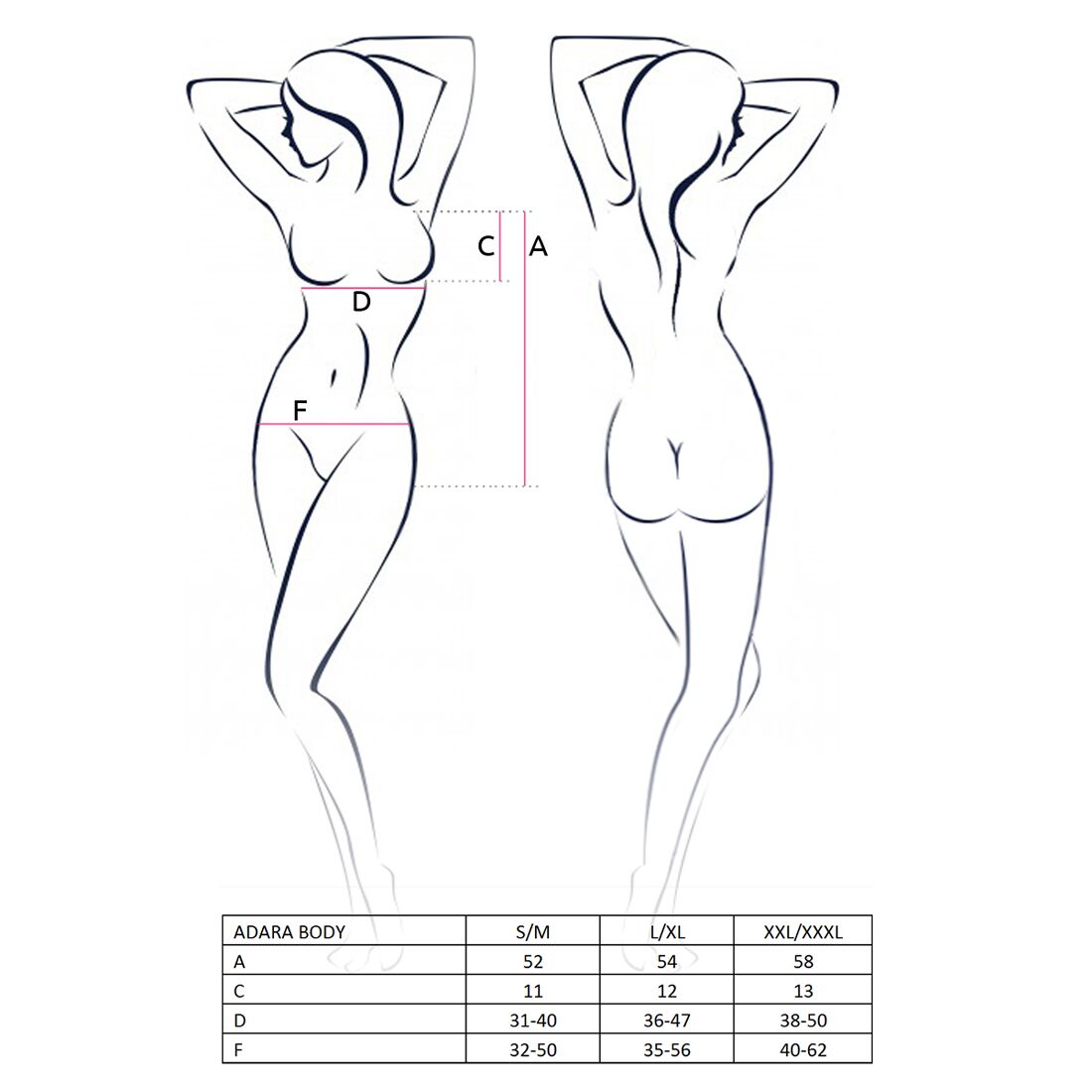 Боди монокини Passion ADARA BODY XXL/XXXL, red - Зображення 3