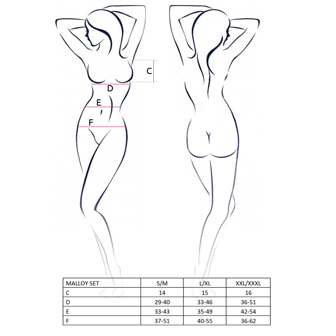 Костюм зайки Passion MALLOY SET L/XL, трусики, топик и ушки - Зображення 3