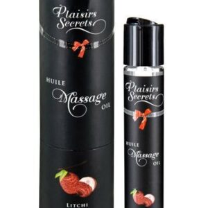 Массажное масло Plaisirs Secrets Litchi (59 мл) с афродизиаками, съедобное, подарочная упаковка