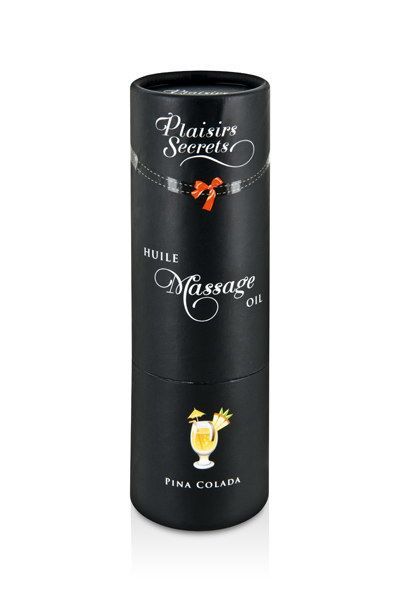Массажное масло Plaisirs Secrets Pina Colada (59 мл) с афродизиаками, съедобное, подарочная упаковка - Зображення 3