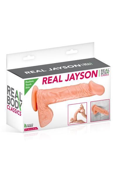 Фаллоимитатор Real Body - Real Jayson Flesh, TPE, диаметр 4см - Зображення 3