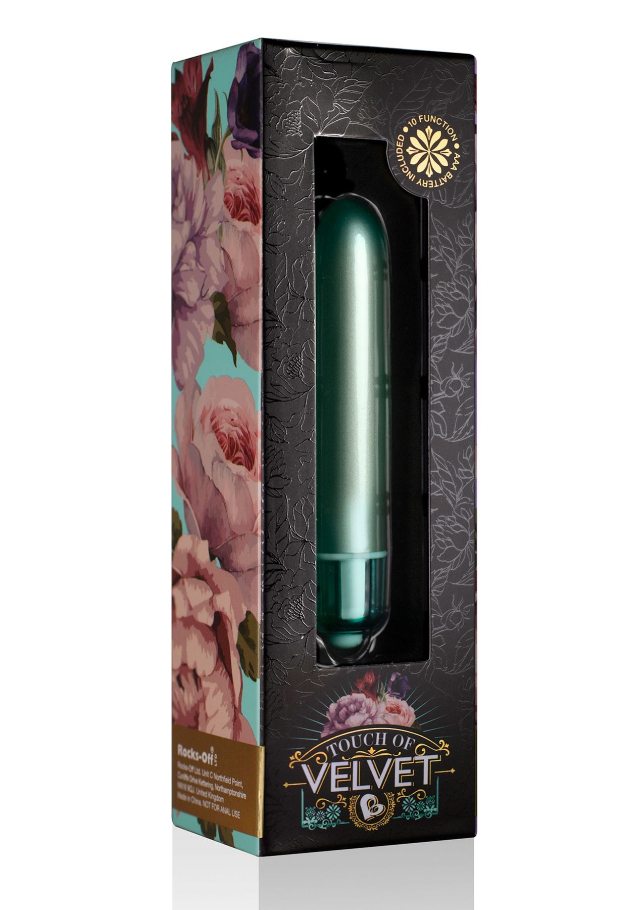 Вибропуля Rocks Off RO-90mm Touch of Velvet Aqua Lily матовая, 10 режимов работы, на батарейке - Зображення 2
