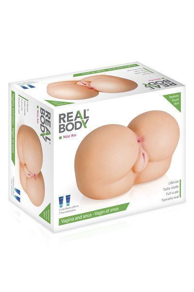 Мастурбатор-попка Real Body — Nice Ass, два входа: вагина и попка - Зображення 3