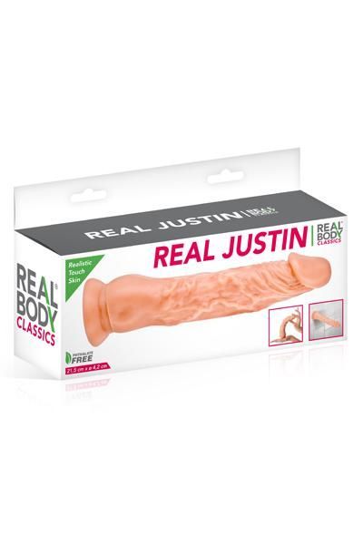 Фаллоимитатор Real Body - Real Justin Flesh, TPE, диаметр 4,2см - Зображення 3