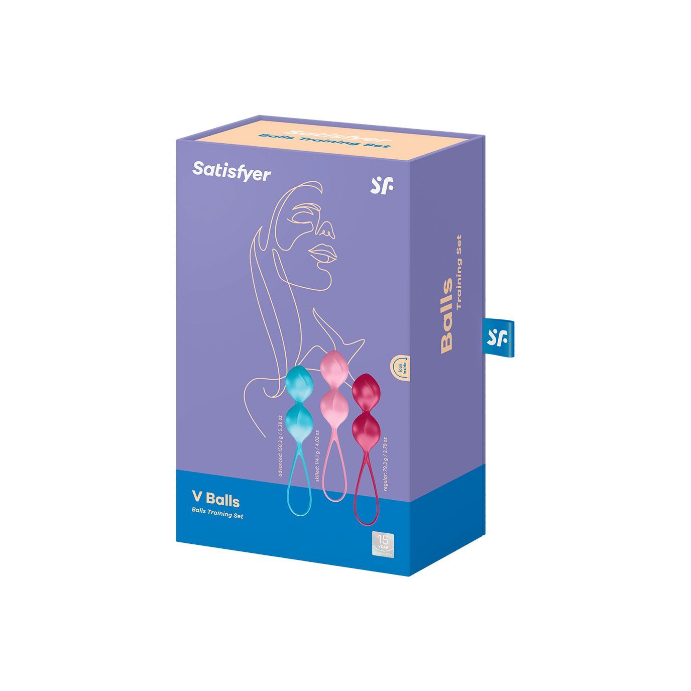 Вагинальные шарики Satisfyer V Balls (3 пары), диаметр 3,4см, масса 79-114-150г, монолитные - Зображення 4