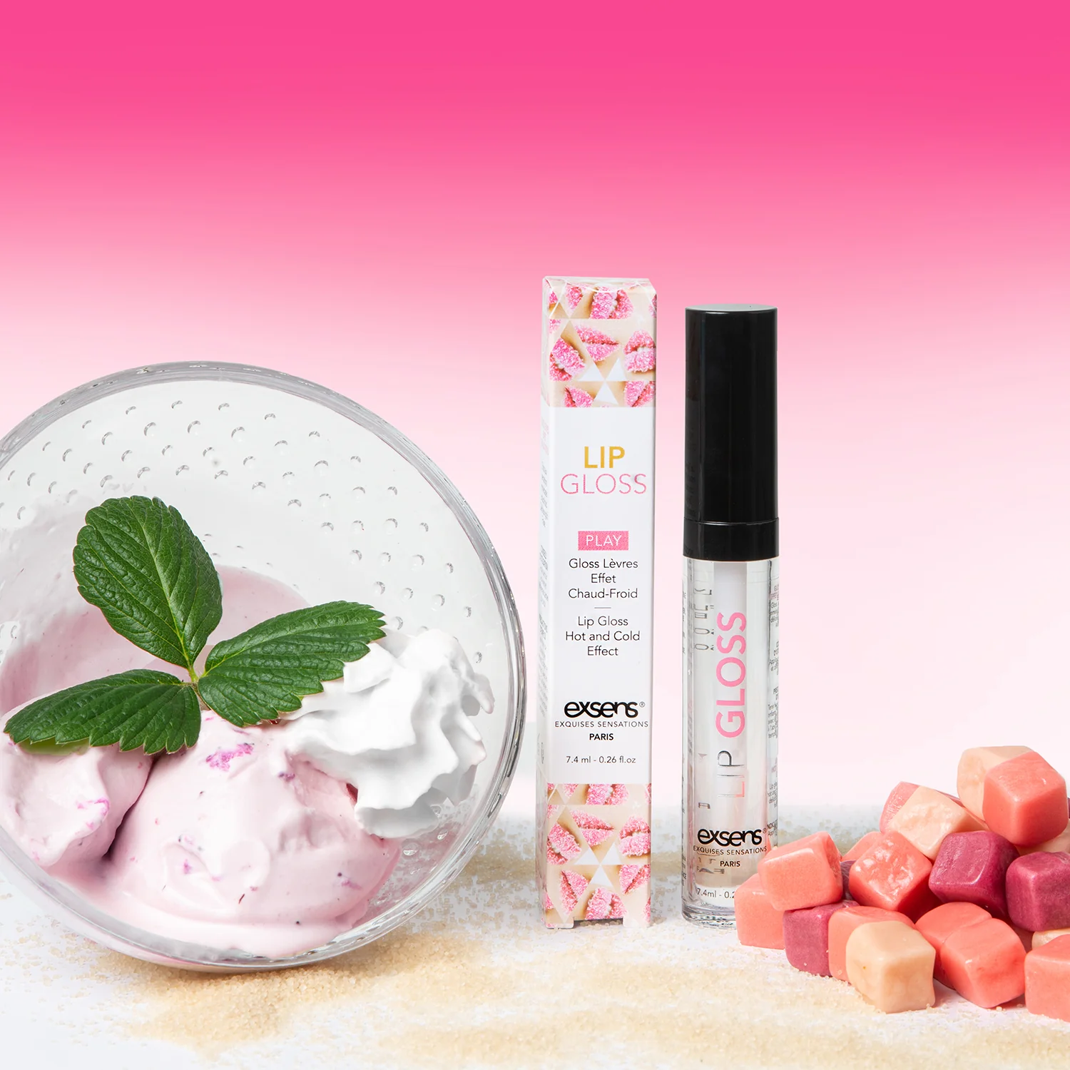 Стимулирующий блеск для губ EXSENS Lip Gloss 7,4 мл, эффект покалывания и холод-тепло - Зображення 6