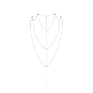 Цепочка для спины Bijoux Indiscrets Magnifique Back and Cleavage Chain - Silver, украшение для тела
