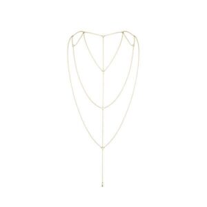 Цепочка для спины Bijoux Indiscrets Magnifique Back and Cleavage Chain - Gold, украшение для тела