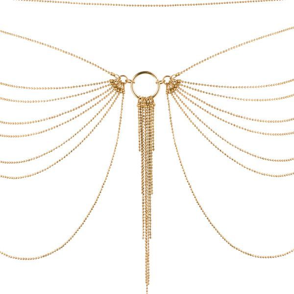 Цепочка на трусики или лиф Bijoux Indiscrets MAGNIFIQUE Waist Chain - Gold, украшение на тело - Зображення 2