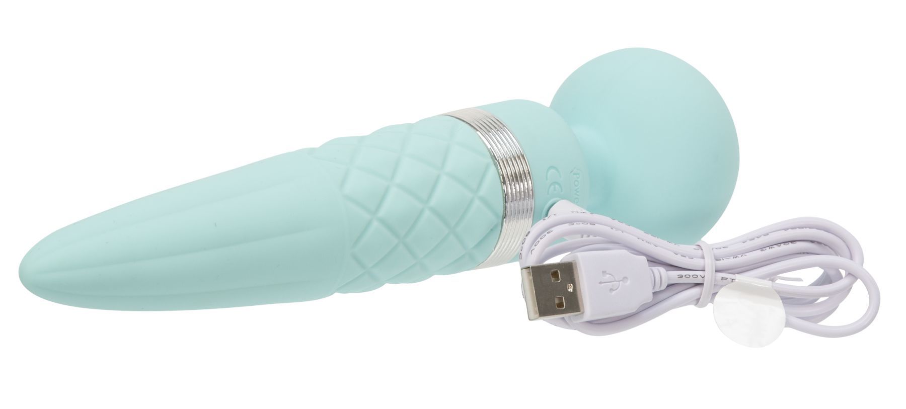 Вибромассажер 2в1 PILLOW TALK - Sultry Teal, классический массажер и вибратор с ротацией, подогрев - Зображення 2
