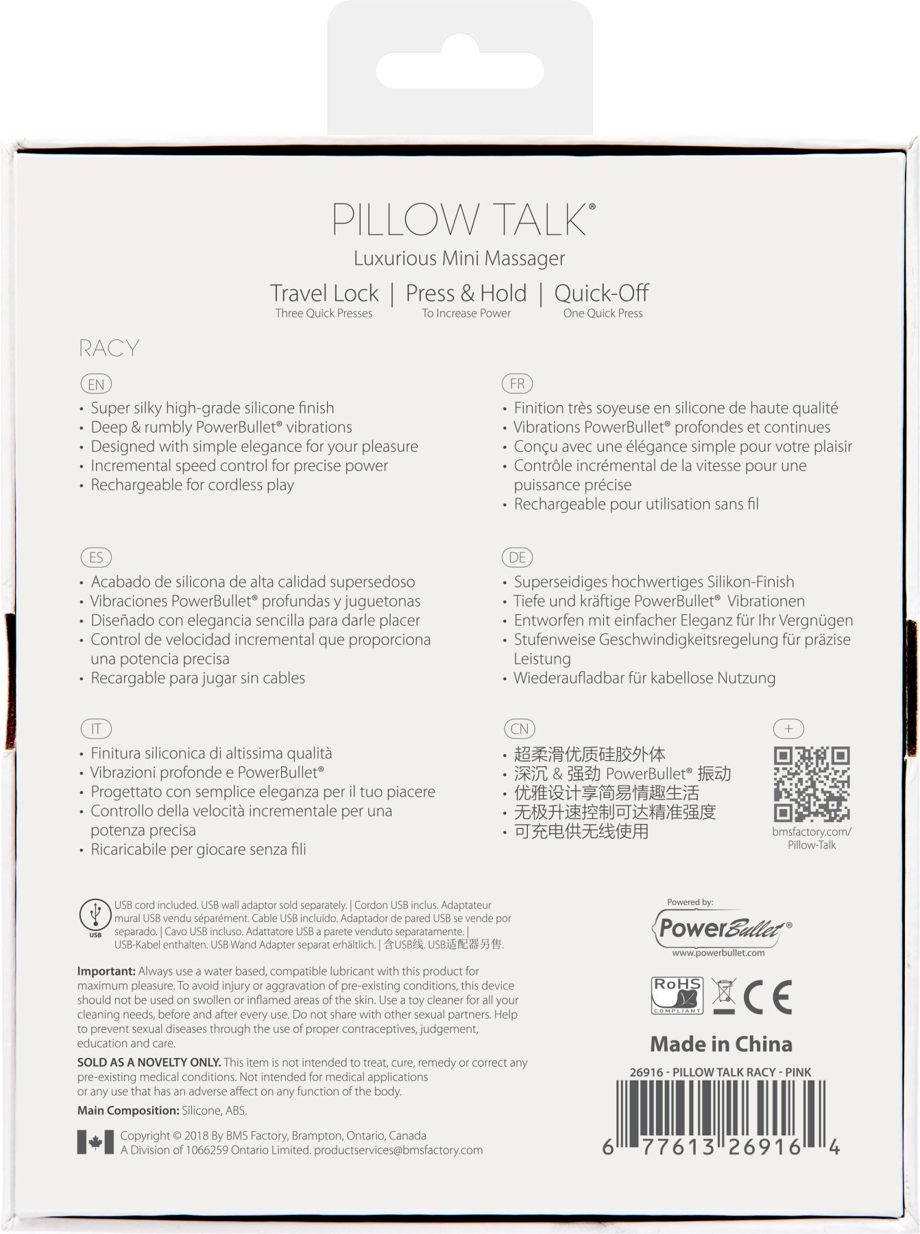Роскошный вибратор Pillow Talk - Racy Pink с кристаллом Swarovski для точки G, подарочная упаковка - Зображення 10