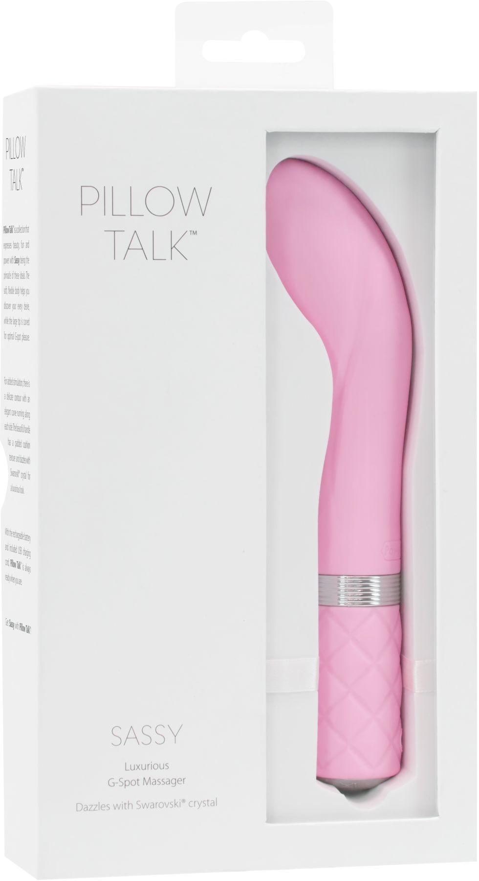 Роскошный вибратор Pillow Talk - Sassy Pink с кристаллом Сваровски для точки G, подарочная упаковка - Зображення 8