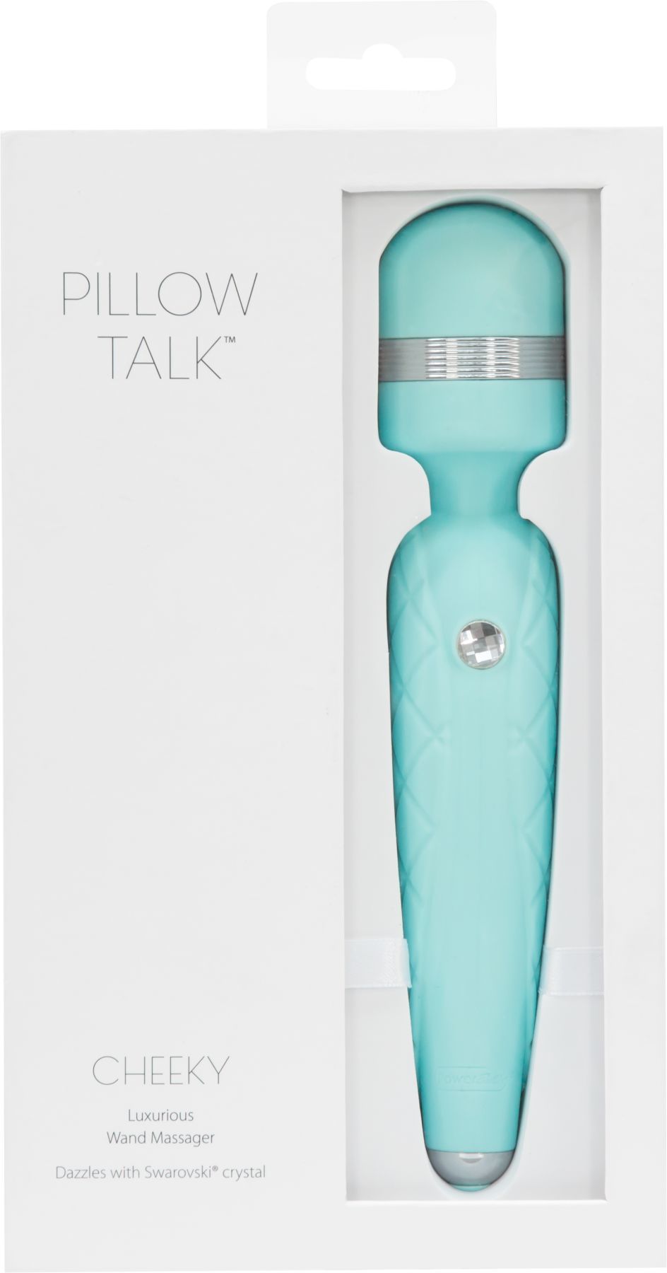 Роскошный вибромассажер PILLOW TALK - Cheeky Teal с кристаллом Swarovski, плавное повышение мощности - Зображення 7