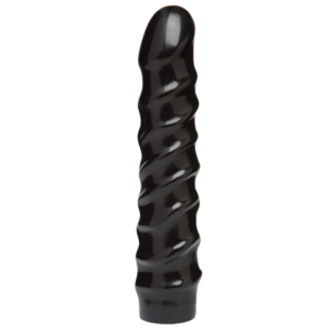 Дилдо Doc Johnson CodeBlack - 8 Inch Raging Vac-U-Lock со стимулирующим рельефом, диаметр 3,8см