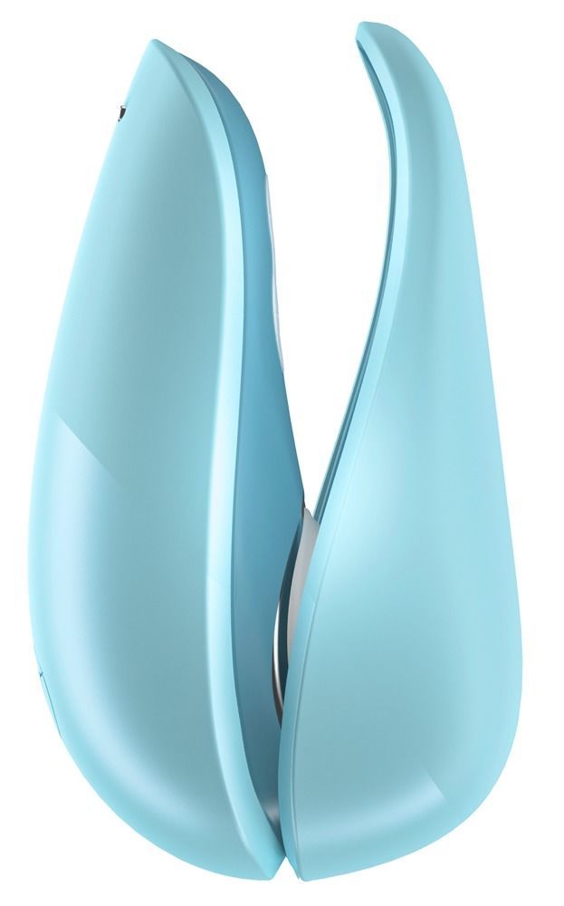 Вакуумный клиторальный стимулятор Womanizer Liberty Blue, магнитная крышка, 2 насадки - Зображення 4