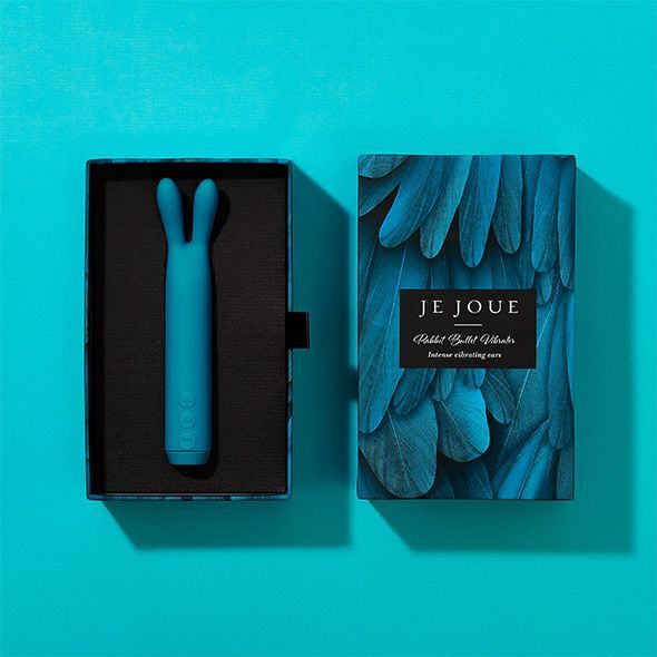 Вибратор с ушками Je Joue - Rabbit Bullet Vibrator Teal, глубокая вибрация - Зображення 3