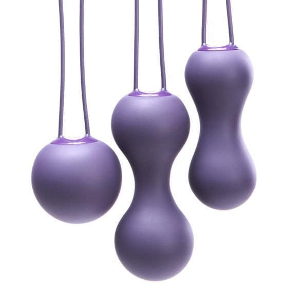 Набор вагинальных шариков Je Joue - Ami Purple, диаметр 3,8-3,3-2,7см, вес 54-71-100гр + подарок косметичка - Зображення 3