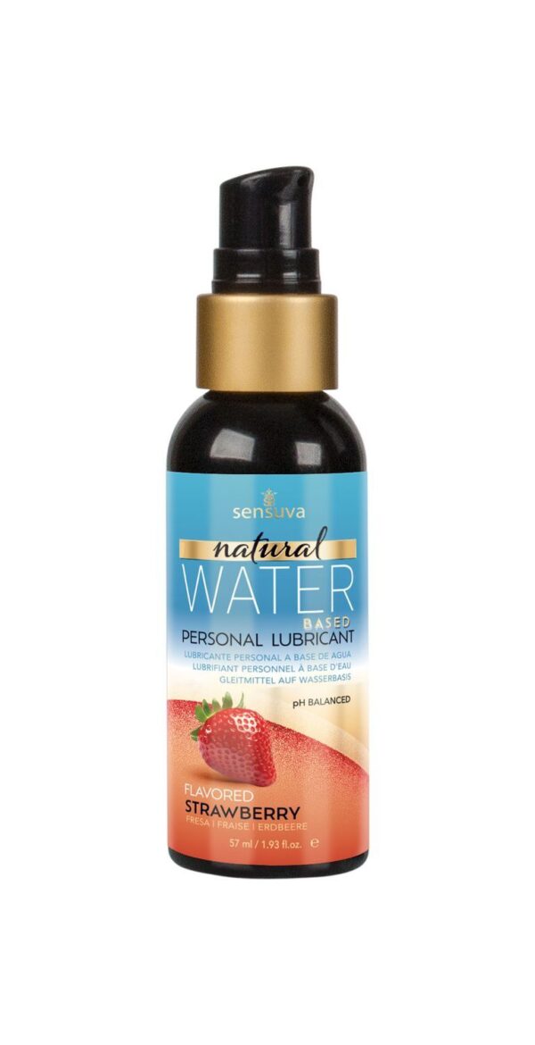 Смазка на водной основе Sensuva Natural Water-Based Strawberry (57 мл) без глицерина и парабенов