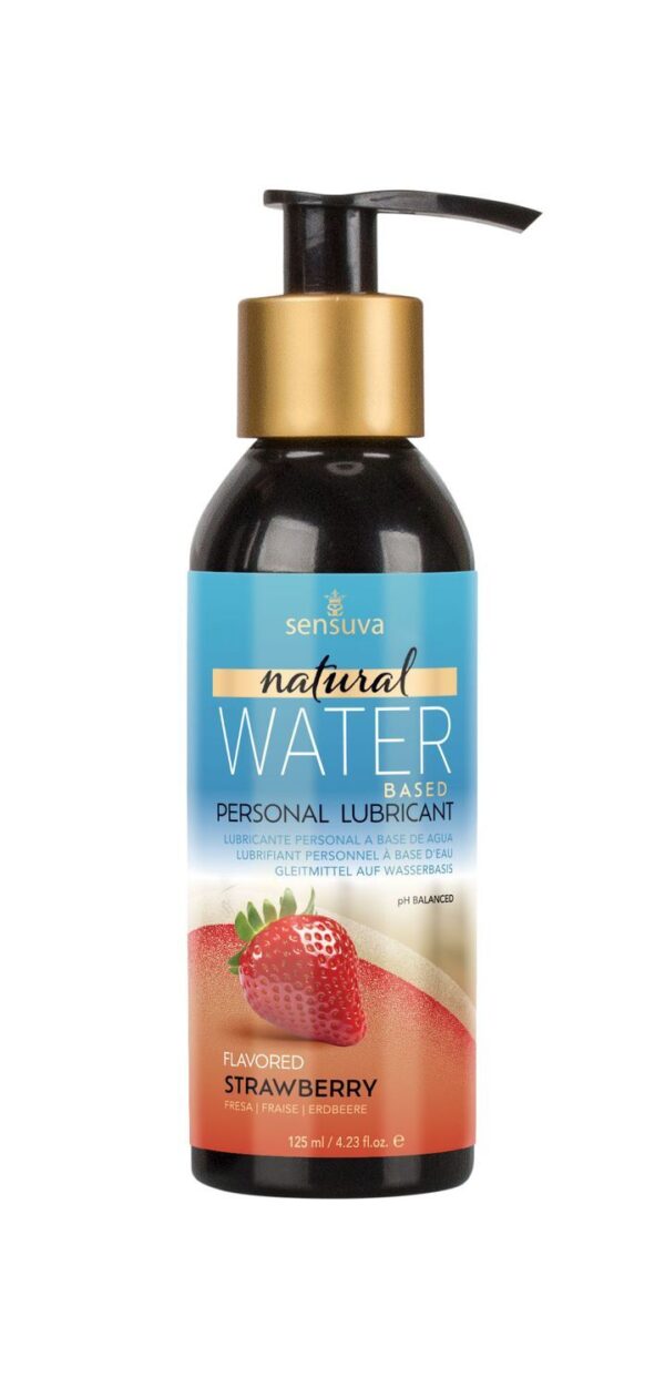 Смазка на водной основе Sensuva Natural Water-Based Strawberry (125мл) без глицерина и парабенов