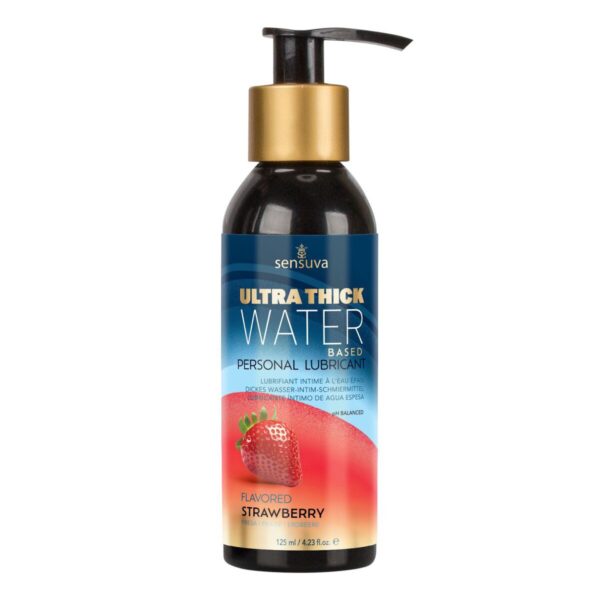 Густая смазка на водной основе Sensuva UltraThick Water-Based Strawberry (125 мл) без парабенов