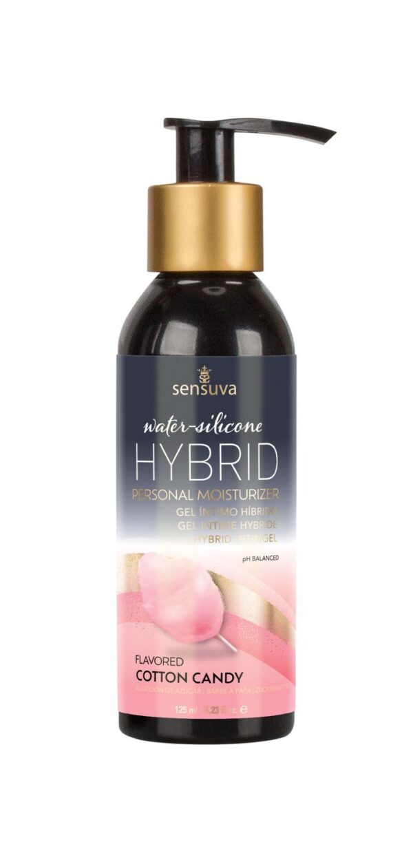 Смазка водно-силиконовая Sensuva Hybrid Cotton Candy (125 мл) без сахара, можно для оральных ласк