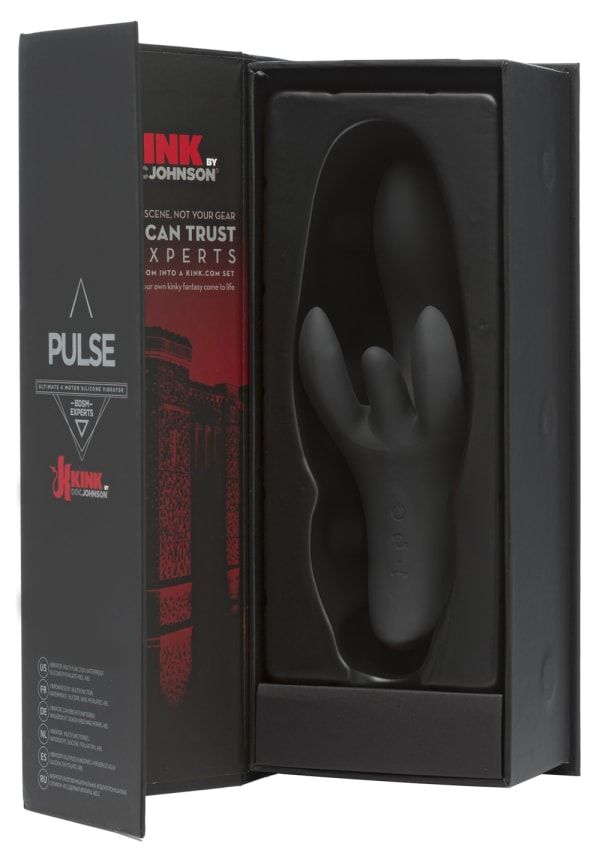 Вибратор-кролик Doc Johnson Kink - Pulse - Ultimate 4 Motor Silicone Vibrator - Зображення 3