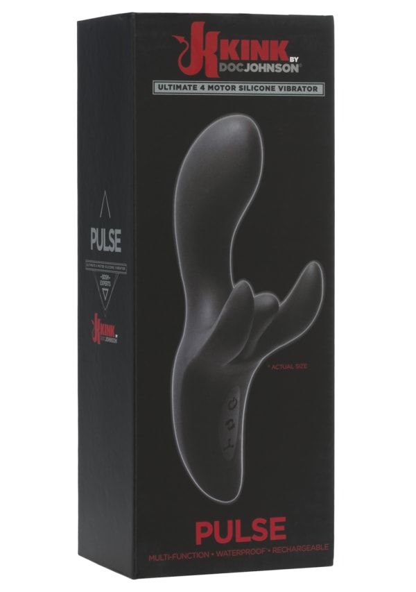 Вибратор-кролик Doc Johnson Kink - Pulse - Ultimate 4 Motor Silicone Vibrator - Зображення 4