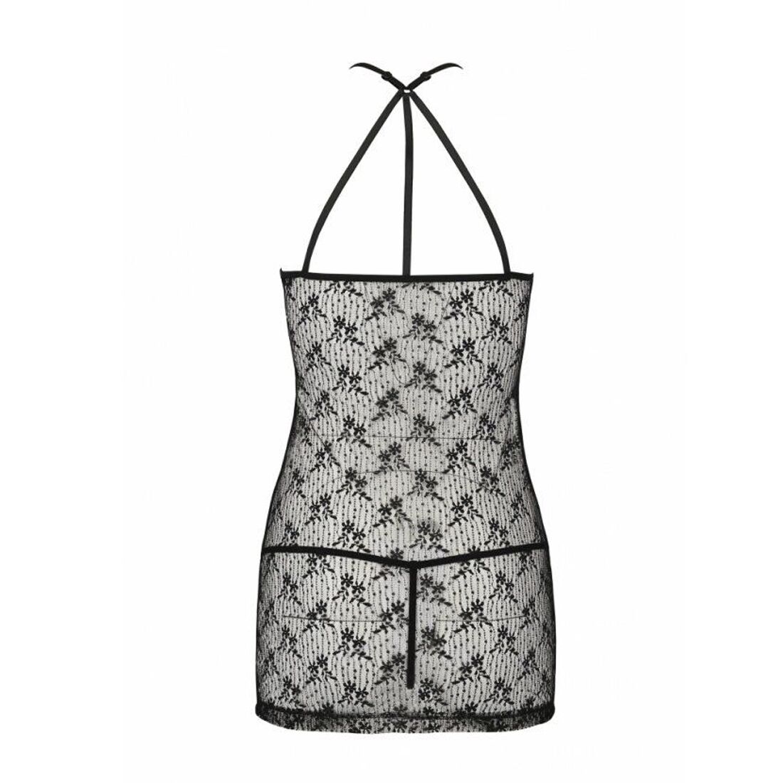 Полупрозрачная сорочка Passion AZALIA CHEMISE XXL/XXXL, black - Зображення 6
