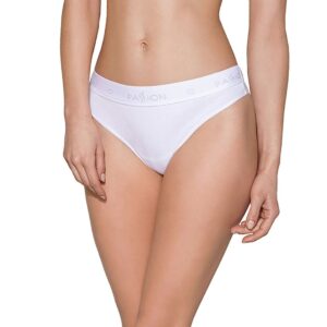 Трусики-бразилиана из хлопка Passion PS005 PANTIES XL, white