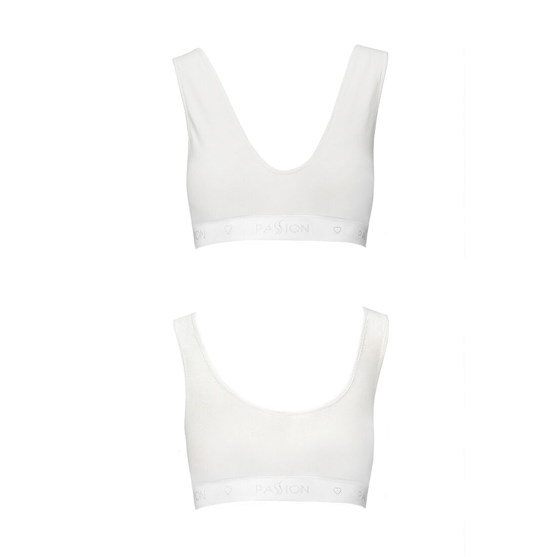 Спортивный топ из эластичного хлопка Passion PS005 TOP S, white - Зображення 5