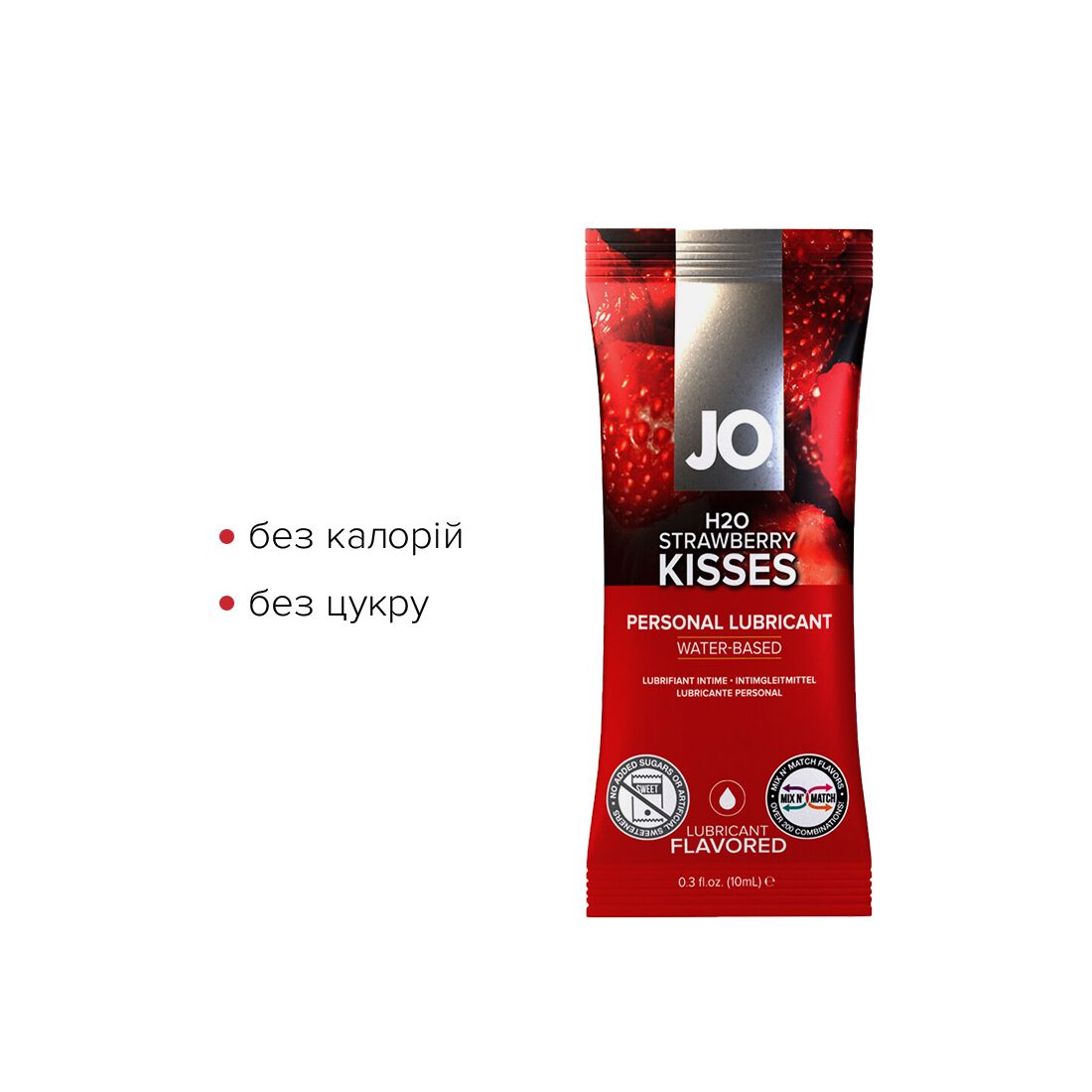 Набор лубрикантов Foil Display Box – JO H2O Lubricant – Strawberry – 12 x 10ml - Зображення 3